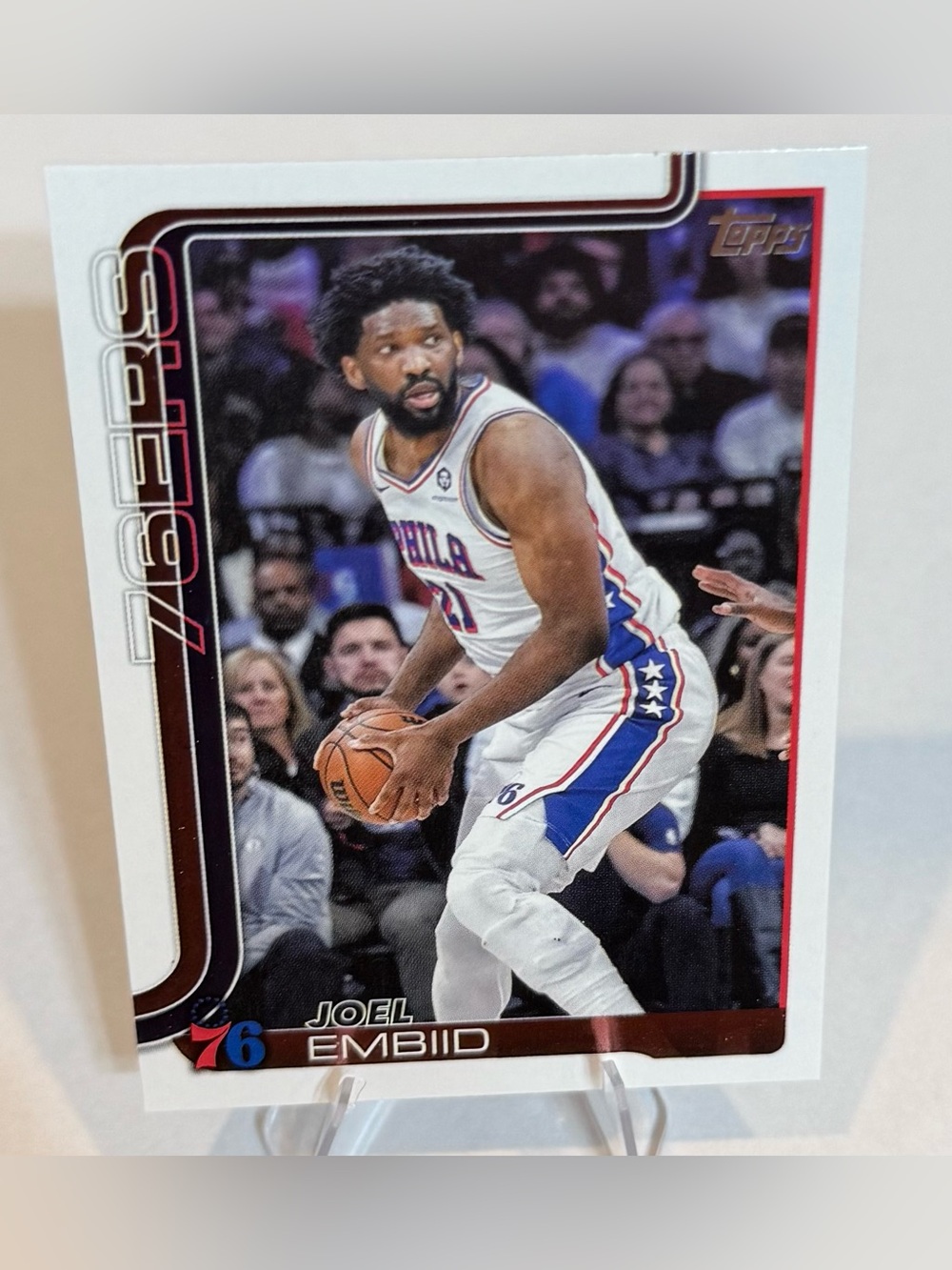 2025 Topps # 22 Joel Embiid Basketball Card -Philadelphia 76ERS